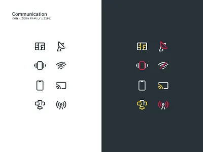 Communication Icon Set app communication icon icon a day icon set iconography line icon phone ui