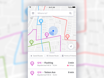 Bus Tracker Application app design app ui application application design bus bus app bus tracker design interface design ios app ios app design ios application mobile mta transit transportation ui ui app ui design uidesign