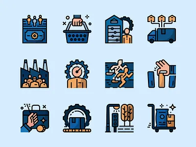 Market Economy Icons Set business icon icon icon design market economy