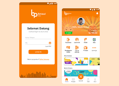 ePyament App adobexd app design fintech icon login page main page mockup ui ux