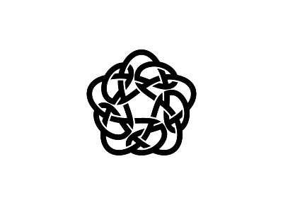 Strellanodus Logo black connection geometric intersect knot line logo logomark mark network symmetrical vector