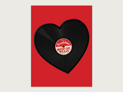 Devotchka Valentine's Day - Denver devotchka french paper gig poster hand printed heart love poster record screenprint screenprinted valentines day vinyl