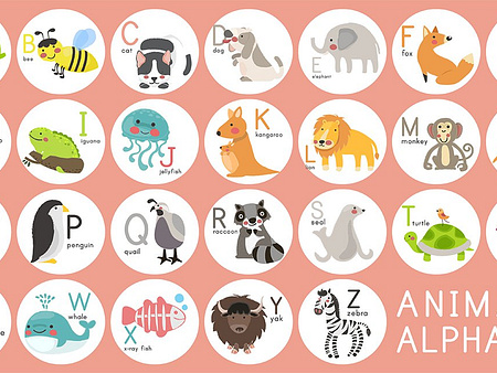 Animal alphabet vector by rawpixel on Dribbble