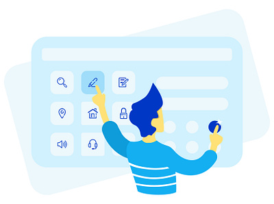 Editing With Shape, Illustration art character charts clean concept art design desktop figma icon icons illustrations man minimal mobile modern person ui ui design ux vector