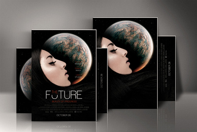 The Future Movie Poster actor actress advert advertisement advertising beauty cinema creative elegant fashion film film ad film poster flyer futuristic interactive modern movie multipurpose portfolio