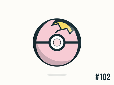 Pokéballday #102 Exeggcute Ball clean exeggcute illustrator nintendo pokeball pokeballday pokemon pokéball pokéballday pokémon vector