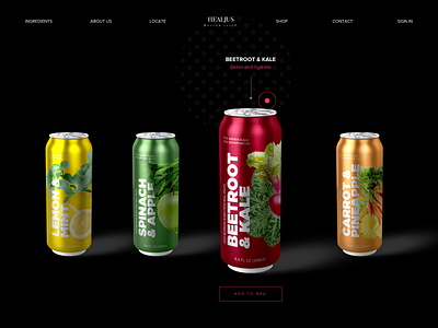 Beverage company website homepage bag beverage browser cans cart desktop drink ecommerce ecommerce website health drinks ui ux design webpage design website