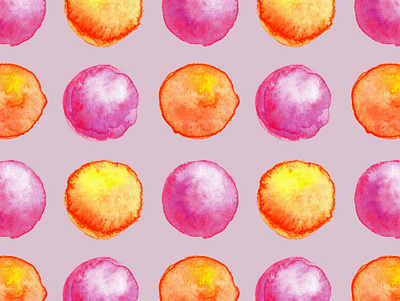 Juicy watercolour spheres abstract colorful dot fun girly pattern pink sphere watercolor