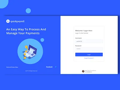 quickpayroll bank branding design india mobile ui ux web
