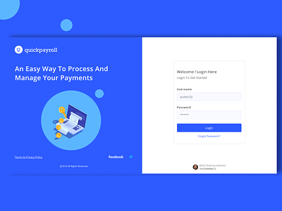 quickpayroll bank branding design india mobile ui ux web