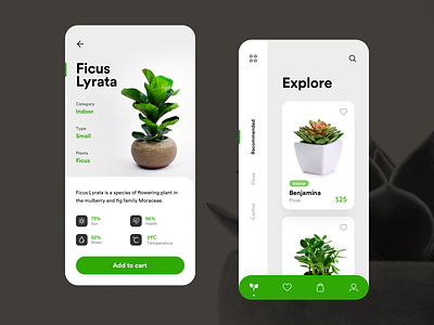 Plant Store app creativedreams design green ios minimal mobile app design ui ui ux design ui design ui mobile ux