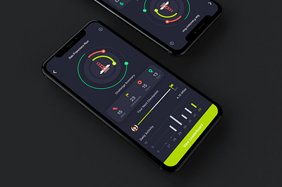 Walking/running Challenge app apple chart dark dark ui dataviz fitness fitness app graphic ios iphonex milestone mobile stats tracking ui ux