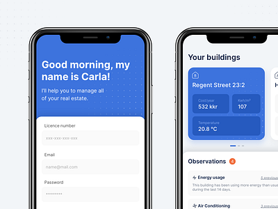 Carla – Real Estate Management app daily ui design ios minimal mobile pattern real estate sketch ui ux