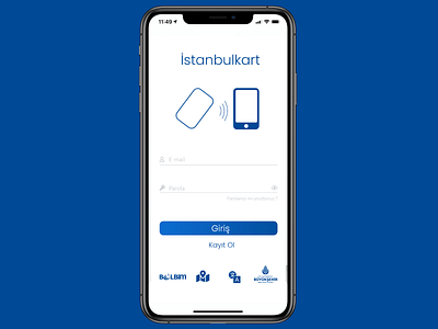 İstanbulkart Mobil App Login Page Redesign application design design app login page mobile mobile app mobile app design ui ux