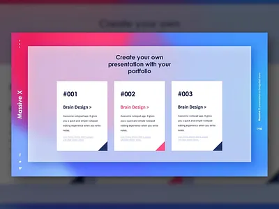 Fresh Portfolio Gradient Slide Design #01 animation designball fresh slides gradient slides illustration massive x powerpoint template pptx premium presentation presentation template slide deaign slide design slide idea slide premium sliders slideshow