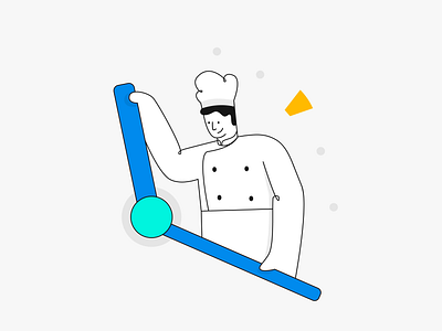 Need more time branding buzz chef clock code design design app flat graphics illustration lineart time vectorart