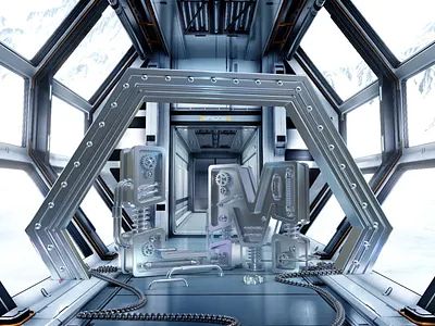 科技机械金属场景 design ui web 应用 插图 设计