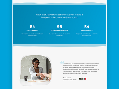 International Rail - Website Concept branding design development figma responsive design statistics testimonials typography ui ux wave website