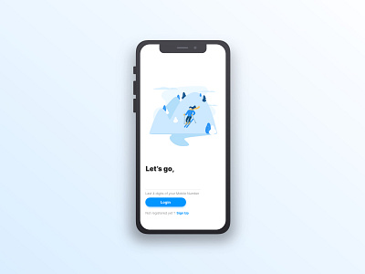 Login Page design adventure app design illustration interaction landing login login screen login with mobile minimal mobile product design sketch ui ux ux design verification white xd