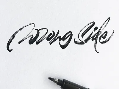 Wrong Side art artist brush brushpen brushscript calligraphy customtype design graphic design lettering logo logotype signature type typogaphy