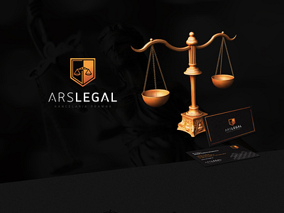 ARSLEGAL identity black branding design designer gold identity identity branding legal logo luxury mark print symbol typography