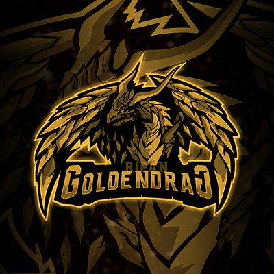 GOLDEN Dragon e-sport logo awesome logo branding design esport esportlogo gaming graphic design illustration logo mascot logo