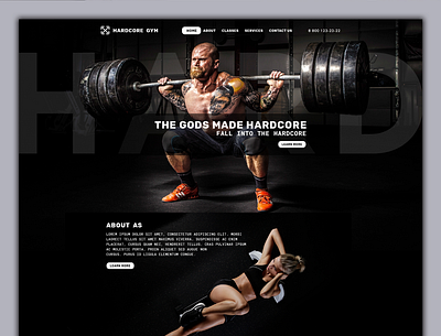 Gym Lading Page Design design landing landing page design minimal ui ux web website