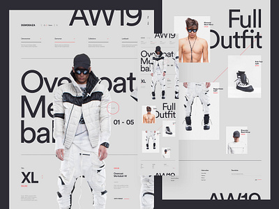 DEMOBAZA clean fashion minimal typeface typography ui web design