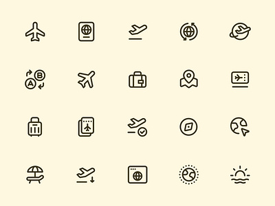 Myicons — Travel line icons flat icons icon design icons pack interface icons line icons myicons ui ui design ui designer ui icons web design web designer