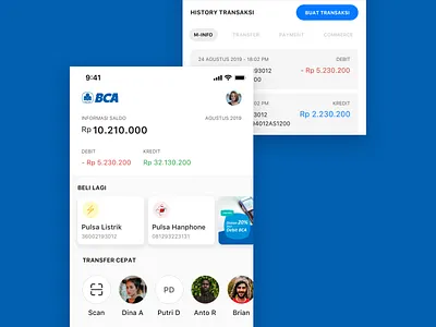 BCA Mobile App Redesign Concept app bank app finance interface interface design ios landing page mobile ui ux