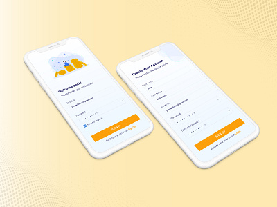 Expense Manager - SignIn/SignUp app app ui application design digital login mobile mobile app design onboarding illustration onboarding screens onboarding ui signin signup ui