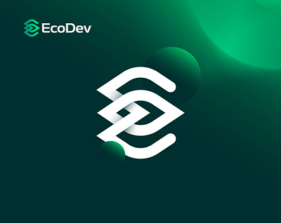 EcoDev - E logo, E letter, Organic, Tech, Modern logo, UI, AI ai app application branding creative logo e leaf logo leaf logo logo logo design logo designer logo maker modern logo nature organic logo software tech tech logo technology technology logo ui