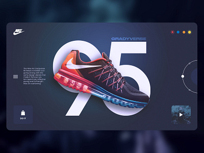 Nike Air Max Gradyverse website concept 2019 95 concept crossfit dailyui design do it fullpage landing matid nike nike air nike air max page promo run shoes ui web website