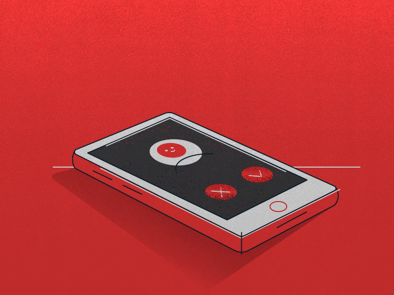 Cat vs Phone after affects animated gif animation art cat gif illustration motion phone vector web