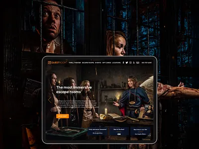 Questroom - promo website for amazing escape rooms adaptive design analitycs booking system branding logo promo design ui ux