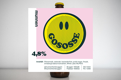 Gososse label beer beer label cooper black cooperblack craft beer illustration munnenhembrygeri munnenhembryggeri packaging smiley