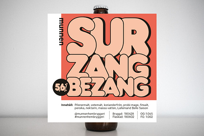 Sur Zang Bezang label beer beer label craft beer frankfurter frankfurter std munnenhembryggeri packaging typography