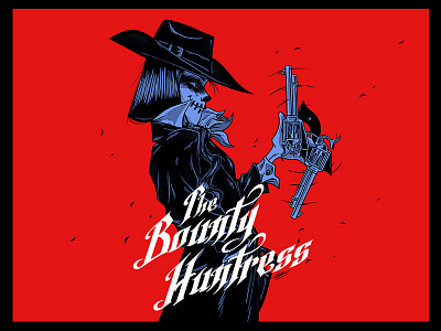 THE BOUNTY HUNTRESS art bounty hunter bounty huntress character cowboy cowgirl design drawing girl huntress illustration illustration art western wild west woman