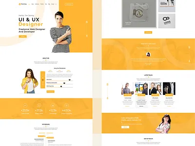 Portfolio Full - Page website design app branding design creative design graphic design graphics illustrations logo portfolio website resume design resume template typogaphy ui ui ux design uidesign uiux ux webdesigner website concept website design website designer