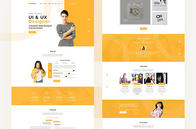 Portfolio Full - Page website design app branding design creative design graphic design graphics illustrations logo portfolio website resume design resume template typogaphy ui ui ux design uidesign uiux ux webdesigner website concept website design website designer