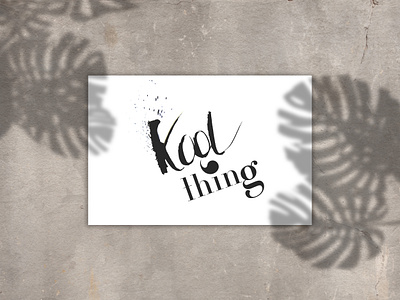 Kool Thing clothing brand logo blackandwhite calligraphy cola pen colapen digital graphic design handlettering handmade type ink lettering logo logodesign logotype