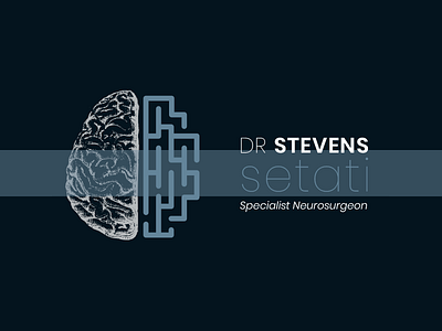 Dr Stevens Setati Neurosurgeon Logo anatomy brain branding design doctor icon illustration logo maze neurology neuron neurosurgeon stationery typography vector