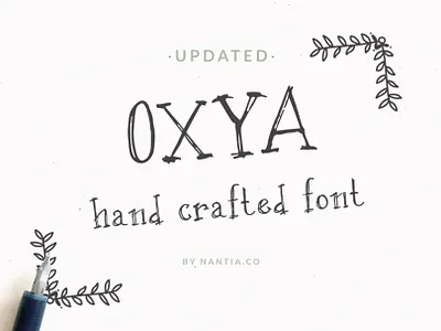 OXYA Hand crafted Font greek greek font handwritten font nantiaco fonts typeface