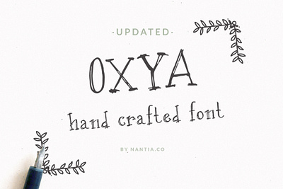 OXYA Hand crafted Font greek greek font handwritten font nantiaco fonts typeface