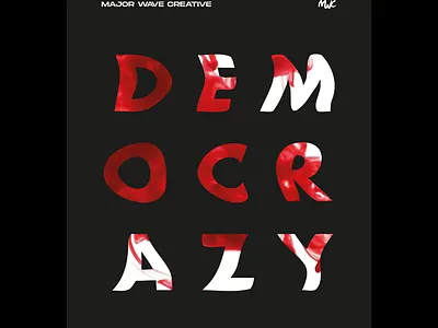 'Democrazy' aesthetic design photoshop poster poster art poster design poster designer trending typography vector