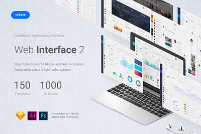 Web Interface 2, Sketch, XD, PSD app chat feed form illustration library material message mobile mobile ui profile sign sign in system design ui ui kit ux