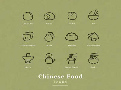 Chinese Food icon china chinese food icon illustration line vector