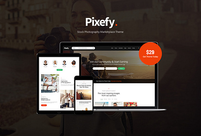 Pixefy - Stock Photography Marketplace Theme web design web development webdesign woocommerce wordpress wordpress blog wordpress design wordpress theme wordpress themes