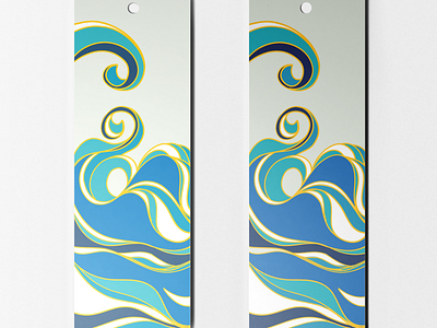 Bookmark Art Design adobe photoshop affinity bookmarks books children color designer illustration print vector waves