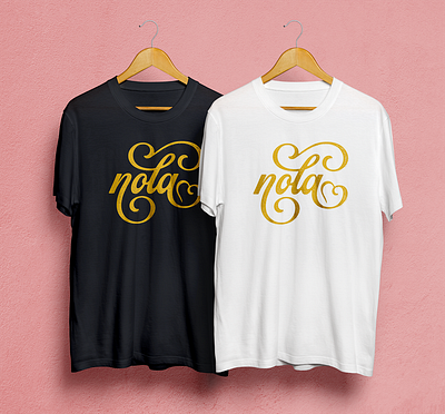 NOLA Love design letters love new orleans script type vector